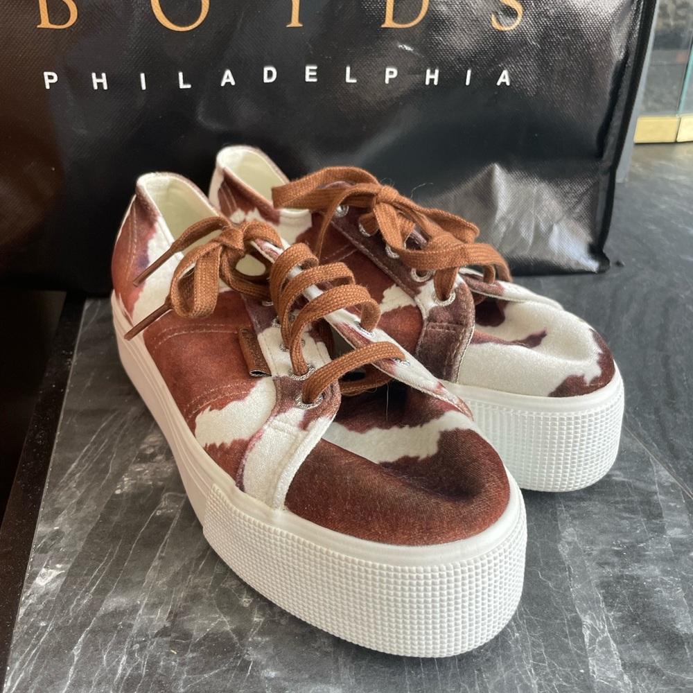 Superga CowPrint Platform Sneaker BRAND NEW
